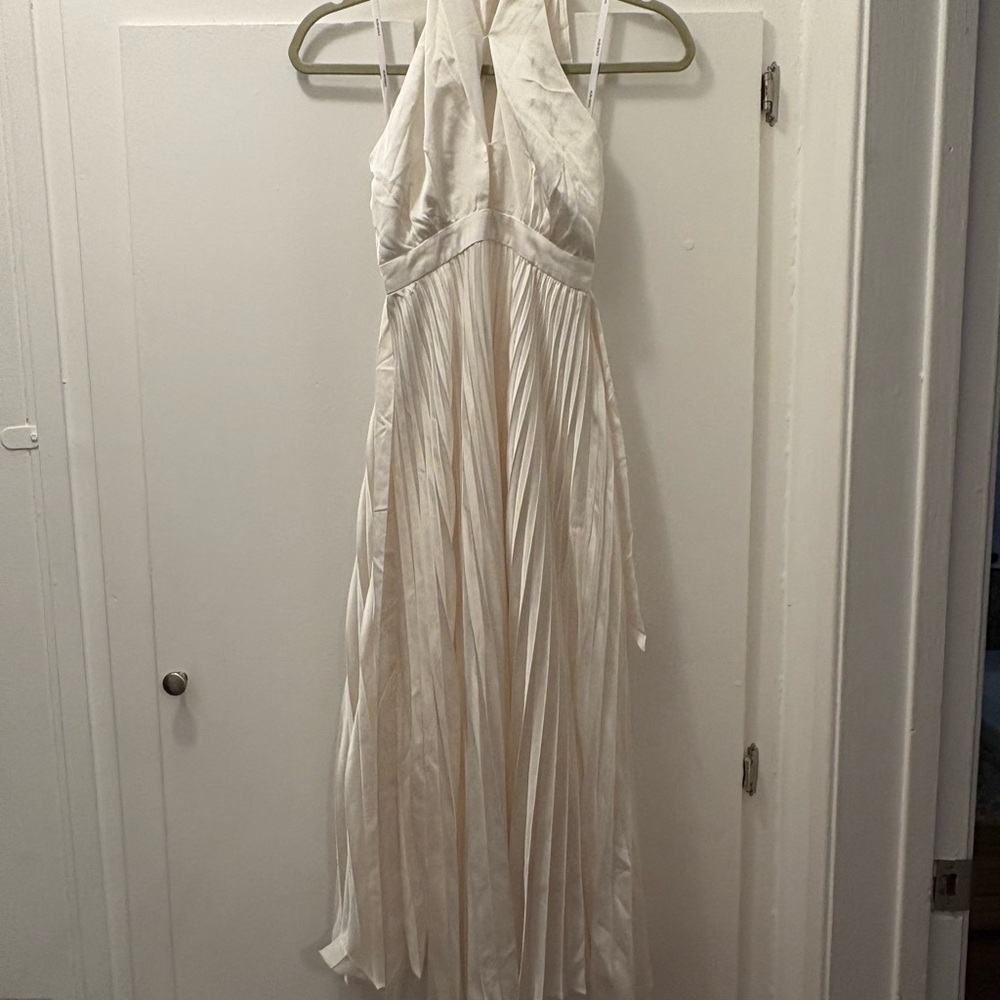 Ever New Cream Halter Midi Sundress